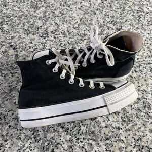 Converse Black Women's Chuck Taylor All Star Lift Platform Shoes W6